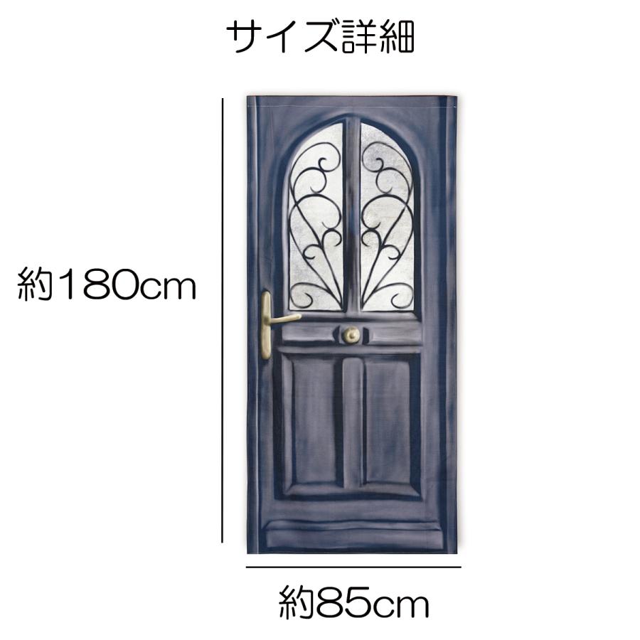 のれん 暖簾 ロング丈 180cm ダミー 木 扉 ドア フェイク 木目 白木目