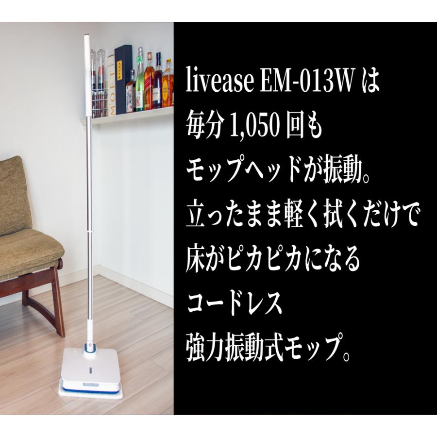 Livease（リヴィーズ） 毎分1,000回の壁をついに突破 しゃがまず床掃除