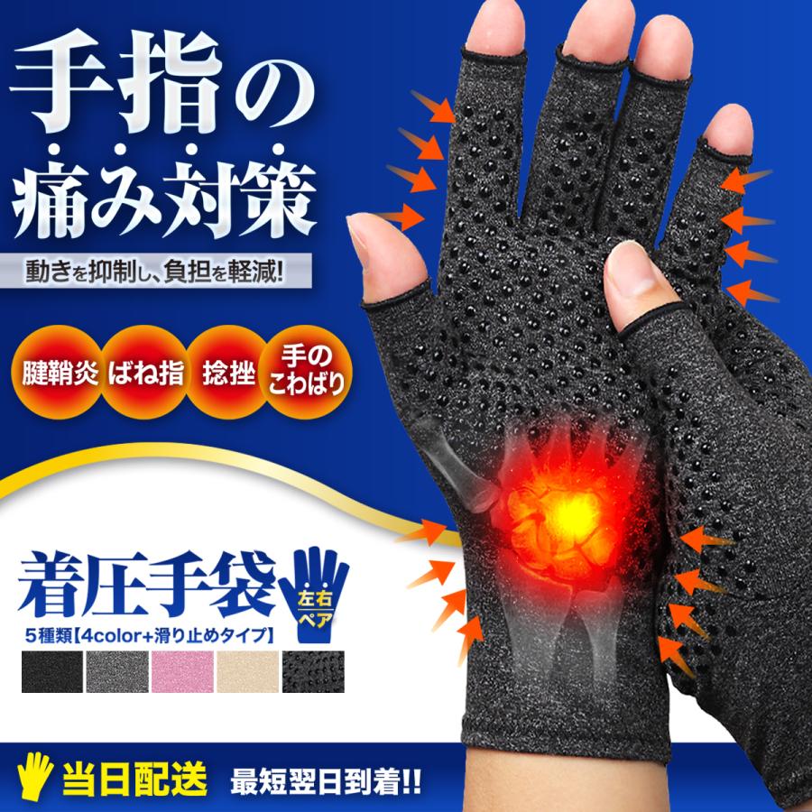 手袋 サポーター 着圧 バネ指 関節炎 腱鞘炎 関節痛 手の痛み 引き締め 負担 軽減 滑り止め 左右セット :yh20220308:livecare 通販 手袋サポーター 着圧 手首 手指 サポート バネ指 関節炎 腱鞘炎 親指