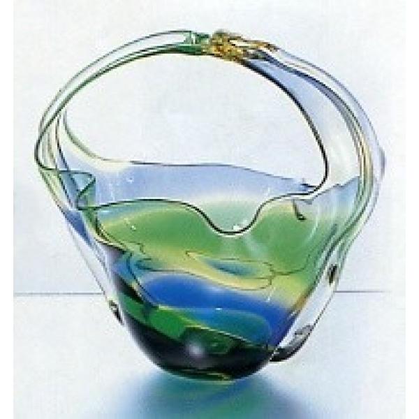 津軽びいどろ　手付き花器（花瓶） 津軽びいどろ 手付き花器 F79834 : せきいストアヤフー店 - 通販