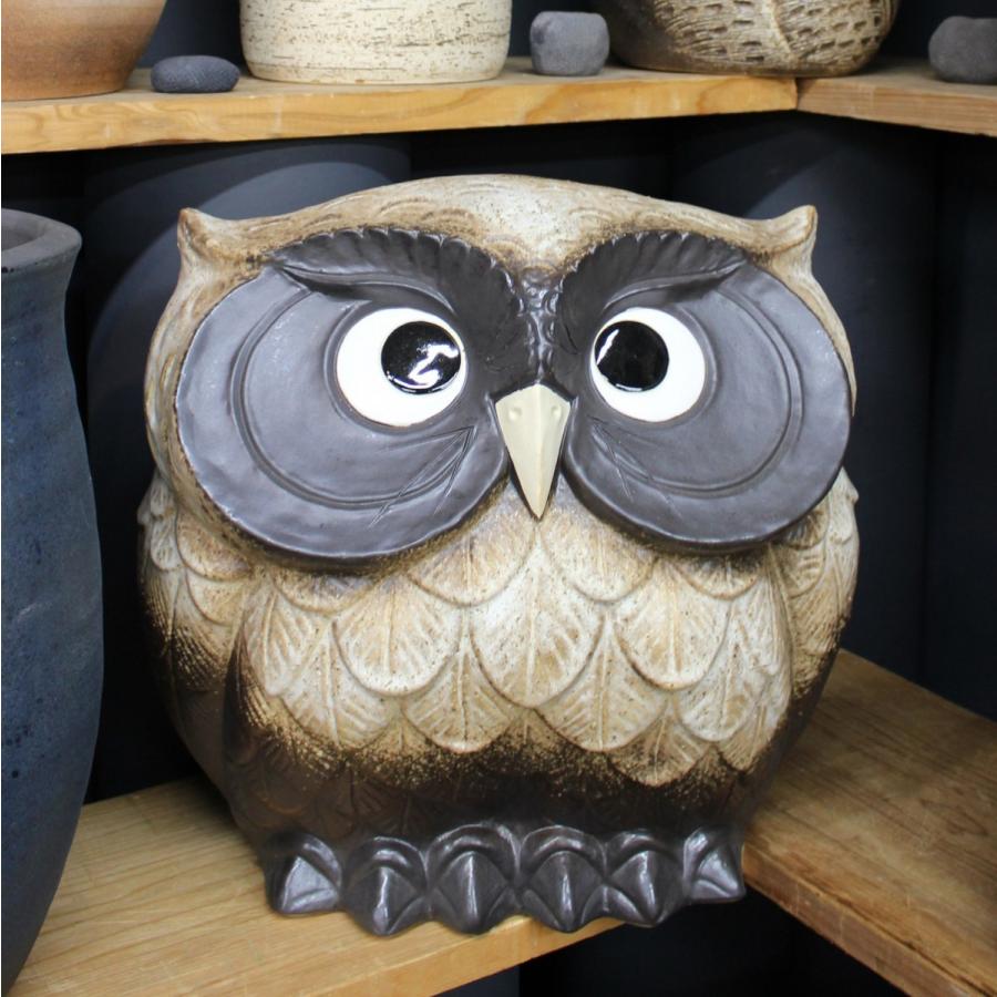 フクロウ 傘立て インテリア 陶器製 アンブレラスタンド ふくろう 置物