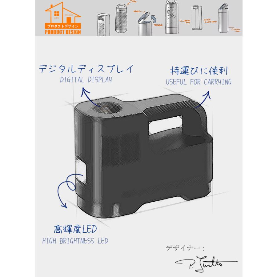 電動空気入れ 自転車 自動車 充電式空気入れ 車用 米式 仏式兼用 携帯