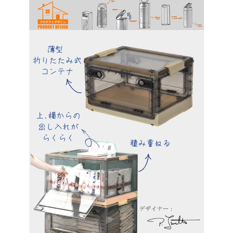 高品質PP/側面扉付き/キャスター付き/ハンドル付き/フタ付き】収納