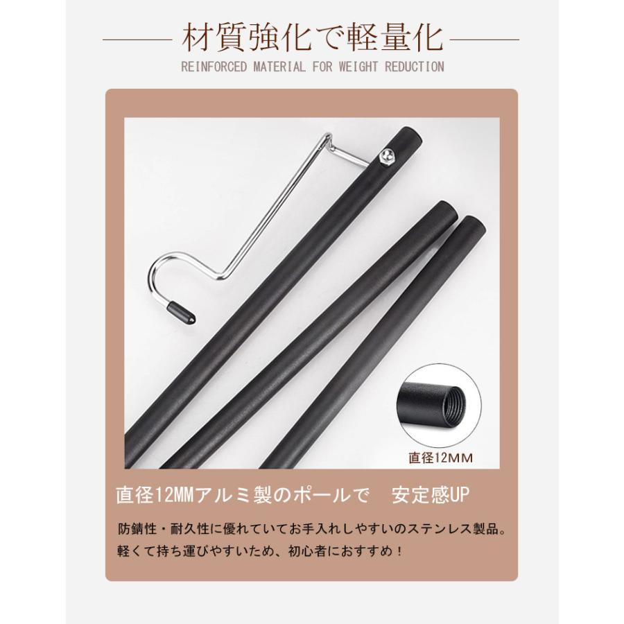 折り畳み式/4段高さ調節/クランプ式＆打ち込み式】ランタン スタンド