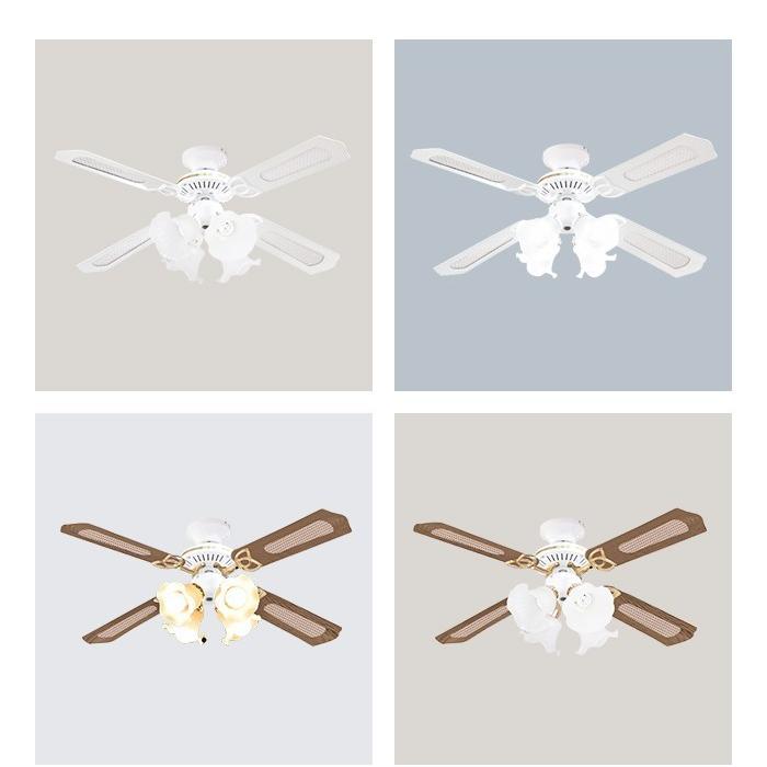 シーリングファン リモコン式 4灯 LED対応 扇風機 シーリングファン