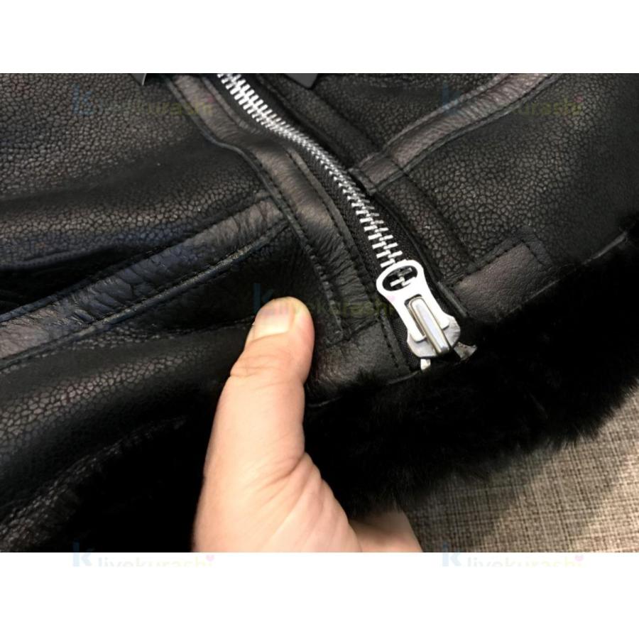 TYPE B-3 ムートンフライトジャケット　ブラック　HQ.USAF AVIREX ムートンジャケット B-3 TYPE B-3 USAAF / タイプ B-3 / AVIREX