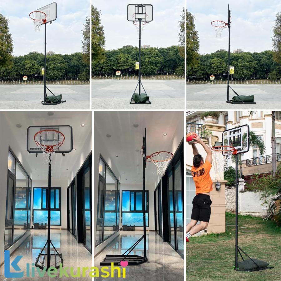 バスケットゴール 屋外 バスケゴール 室内 ポータブル キャスター付き