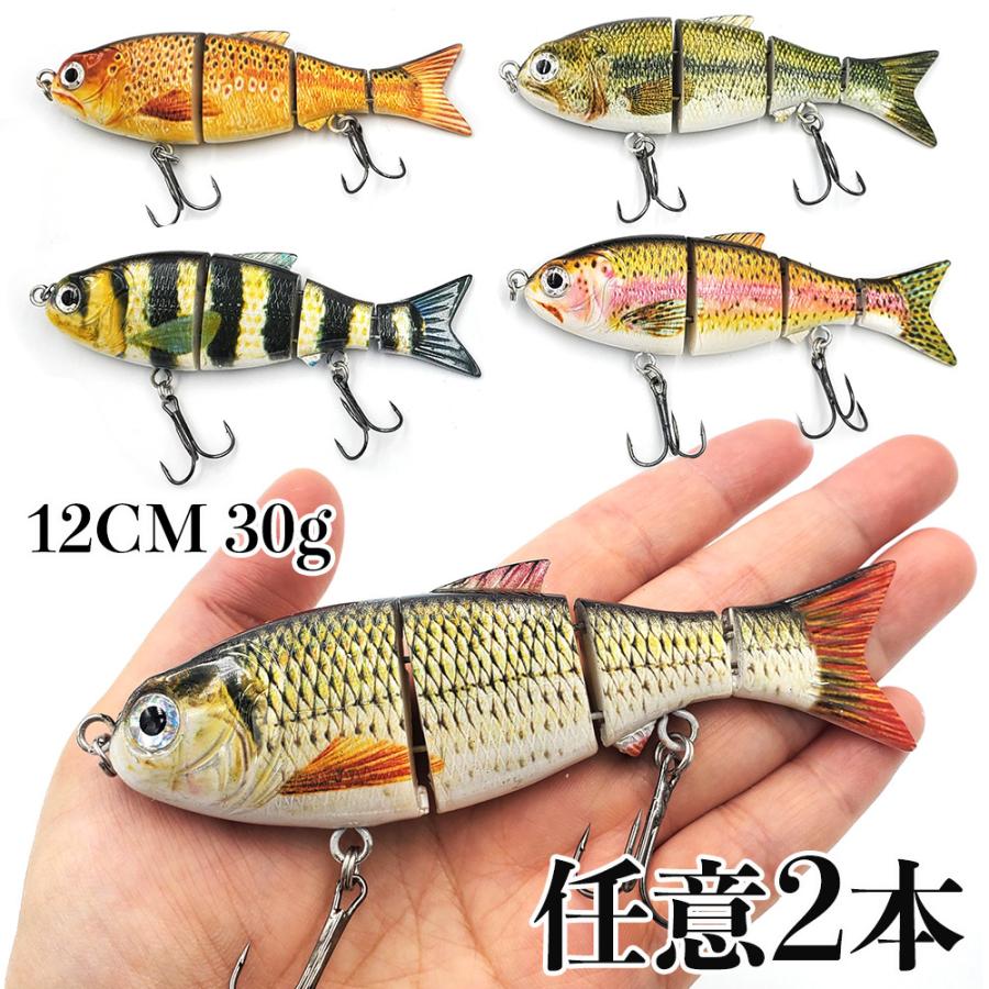 2本価格 スイムベイト シンキング ジョイントルアー 4セグメント 1mm 30g バス釣り シーバス ヒラメ トラウト ナマズ 対応 淡水海水 Fish 159 生活くらしショップ 通販 Yahoo ショッピング