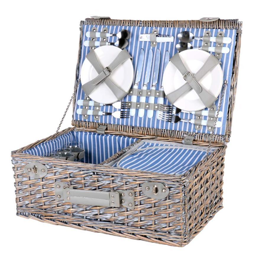 ピクニック用食器セット 4人用 バスケット型 ピクニック用食器セット 4人用 バスケット型 アウトドア