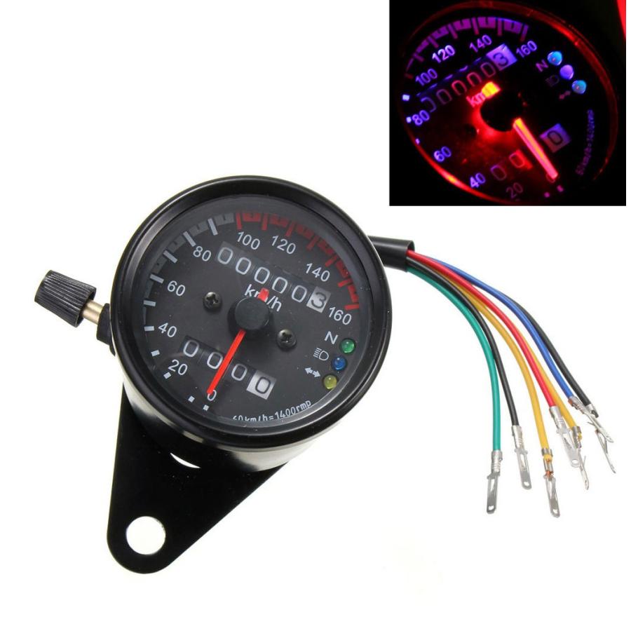 スピードメーター 機械式 12V 160km/h バイク用 汎用 メーター LED バックライト バイクメーター インジケーター 金属製 走行距離計 V字ステー付き 取付簡単 黒 :M2:生活くらしショップ - 通販 - Yahoo!ショッピング スピードメーター 機械式 12V 160km/h バイク用 汎用 メーター LED バックライト バイクメーター インジケーター 金属製 走行距離計 V字ステー付き 取付簡単 黒 :M2:生活くらしショップ - 通販 - Yahoo!ショッピング