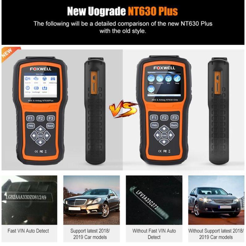 FOXWELL NT630Plus 自動車診断ツール OBD2 エンジン診断 Amazon.co.jp: FOXWELL NT630 Plus OBD2スキャナー ABSとSRS付き