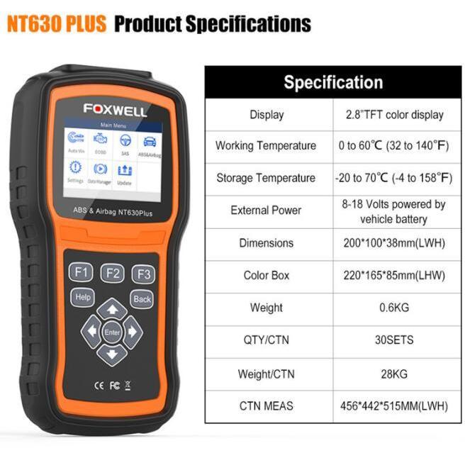 FOXWELL NT630Plus 自動車診断ツール OBD2 エンジン診断 Foxwell NT630 Plus 自動車診断ツール自動 OBD2 スキャナ