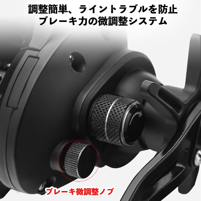 リール ベイトリール 海釣り 淡水釣り 最大ドラグ力6kg ギア比6 3 1 ラインカウンタリール 釣りリール ラインカウンター付き 驚きの価格が実現