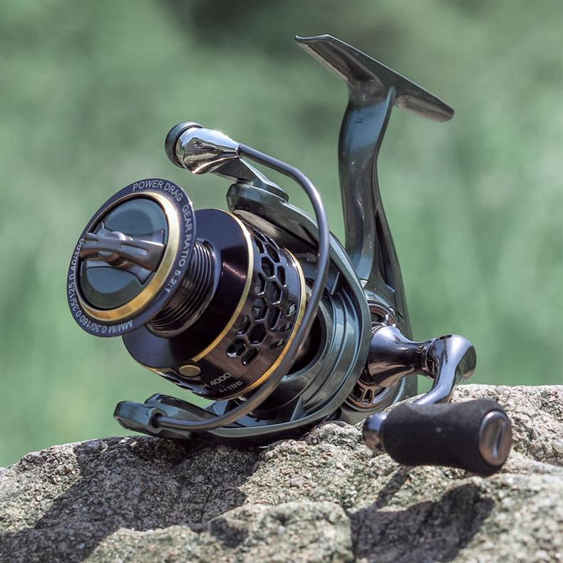 スピニングリール 金属製スプール2つ付 3000番 4000番 軽量 淡水釣り海釣り ギア比5 2 1 最大ドラグ力8kg 左右交換可能 Yu195 生活くらしショップ 通販 Yahoo ショッピング