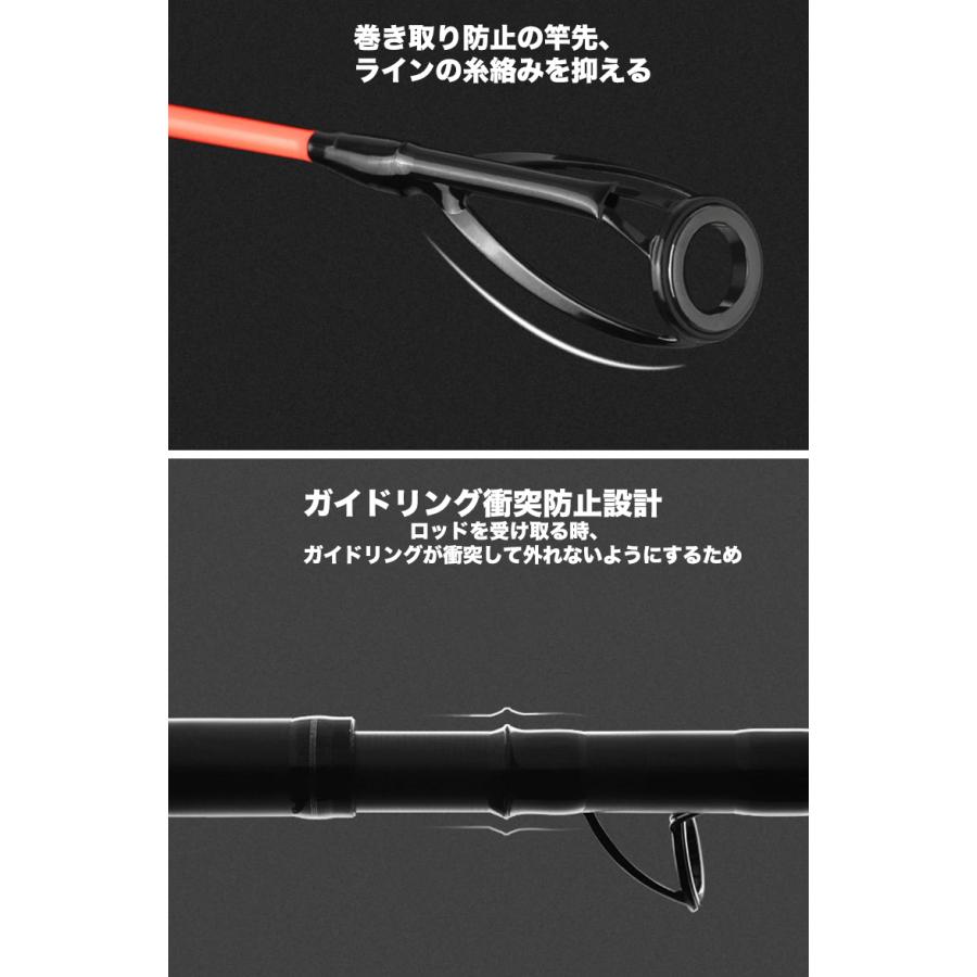 YU58 ロッド コンパクト 釣り竿 投げ竿 釣竿 炭素繊維 伸縮式 3.6m