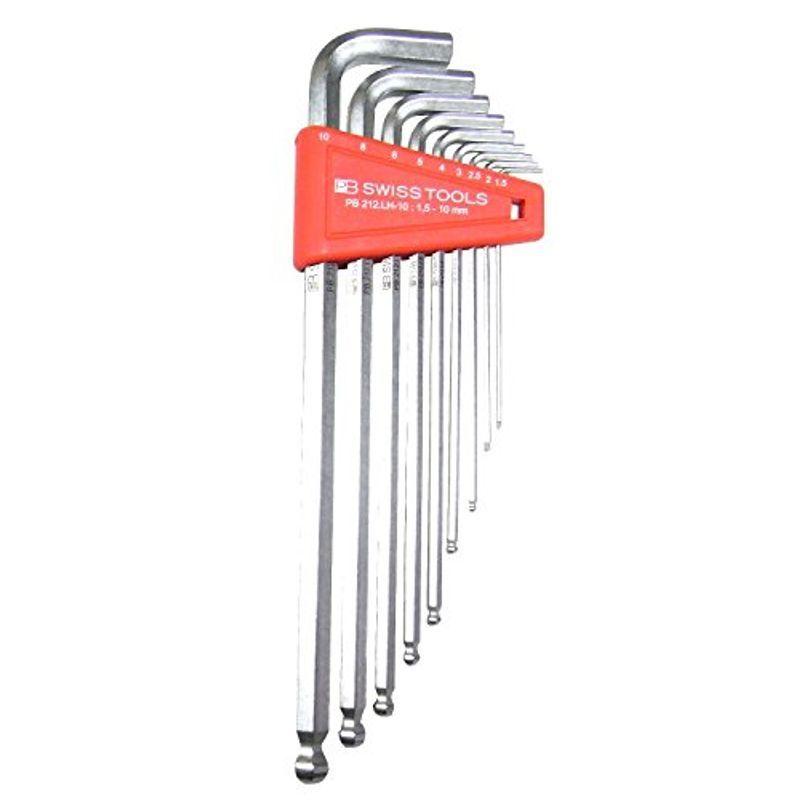 有名ブランド ピービースイスツールズ(PB Swiss Tools) ローレット入ボール付ロング六角レンチセット 3212LH-10-BAG ○PBオリジ 通販 PBピービー ホルダー付六角棒レンチセット ロング211H-2CN