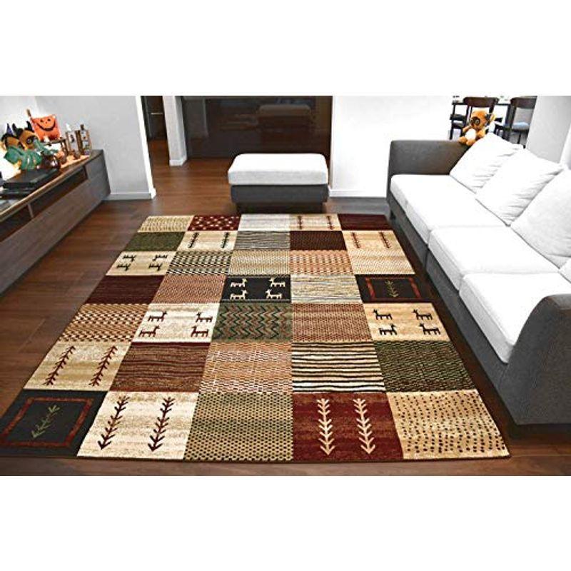 卸売 ラグ 北欧 ギャベ柄 じゅうたん カーペット 約 4畳 0x290cm おしゃれ 絨毯 Horuscolor Hapi2 ハピ２２００ 新品 Www Himalayaheart Com
