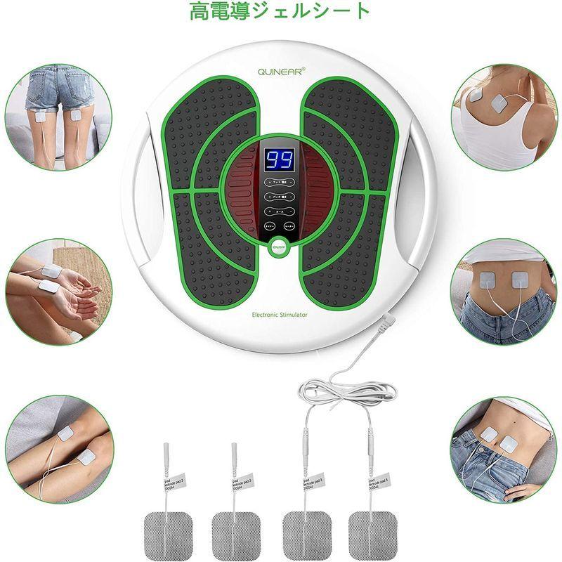 Quinear Emsフットリラックス機 ジェルシートで全身のリラックス 操作簡単 液晶パネル 静音 軽量 日本語の取扱説明書 マッサージ器 可愛いクリスマスツリーやギフトが Ahmedmostafa Us