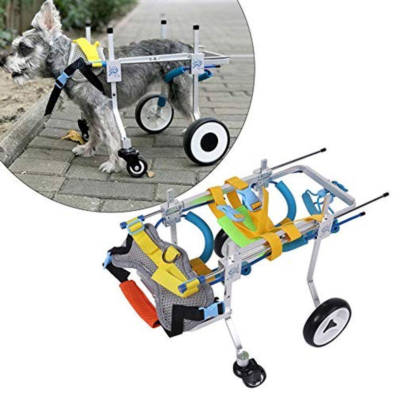 4輪 犬用 車椅子 犬 車椅子 ペット車椅子 小型・中型・大型犬 老犬 けが 後ろ足 元気 リハビ 歩行補助 調整可能(S)