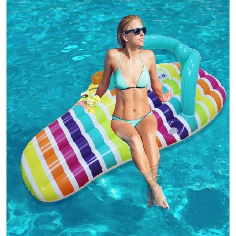 代引き手数料無料代引き手数料無料浮き輪 大人用 子供用 可愛い ビーチサンダル 浮輪 フロート 『 ビッグサイズ 可愛いビーチサンダルの形をした浮輪』 ビーチ ナイトプール 水遊び アヒル隊長♡ BIGサイズ 水遊び プール