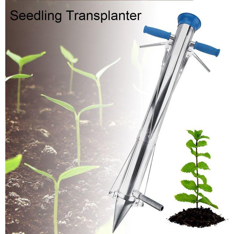 ハンドプランター　移　ハンドプランター　移植器　苗　防錆性　ステンレ　種まき機　移植機　移植機　耐久性　万能　野菜栽培　苗移植機　長い手持ち