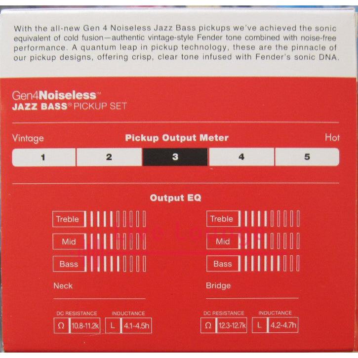 Fender（フェンダー） ◇純正品 G4 Noiseless Jazz Bass Pickup SET◇4