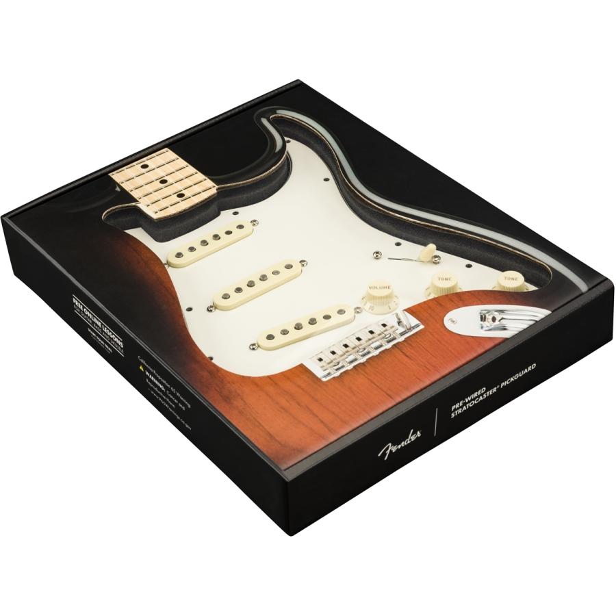 純正品◆ Fender Custom Shop Fat 50's Stratocaster 配線済ピックガード◆ ストラト用Pre-Wired SSS 色:Parchment  11 Hole