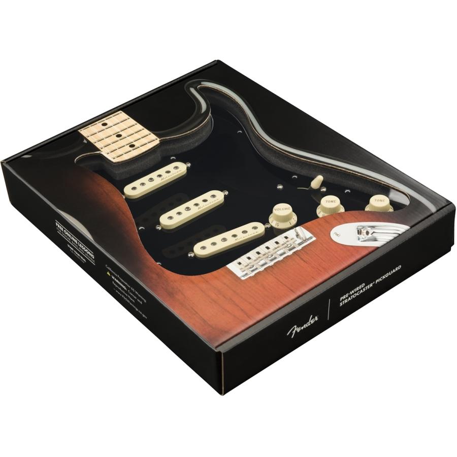 純正品◆ Fender Vintage Noiseless Stratocaster 配線済ピックガード ◆ ストラト用Pre-Wired SSS  色:Black 11 Hole (0992344506) Prewired Pickguard