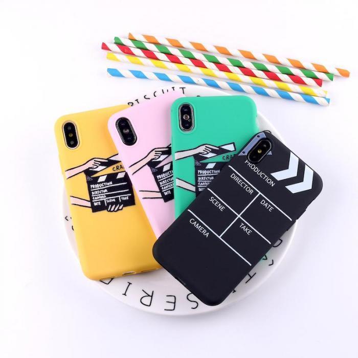 Iphone12 ケース Pro Max Mini Iphone11 Xr X Xs Iphone8 Iphone7 Se2 第二世代 レトロ かわいい カチンコ Movie イラスト Iphoneケース 送料無料 国内即発送