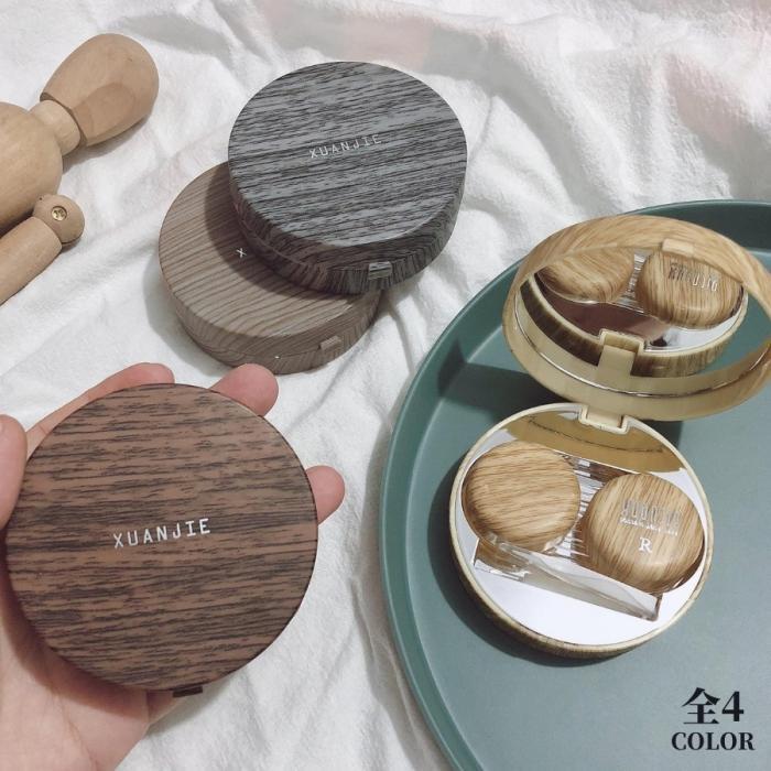 ミラー付き ウッドタッチ コンタクトケース コンタクトレンズ ケース カラコンケース カラーコンタクトケース 可愛い おしゃれ 木目風 ウッド風 送料無料 Tb2371 リブリー 通販 Yahoo ショッピング