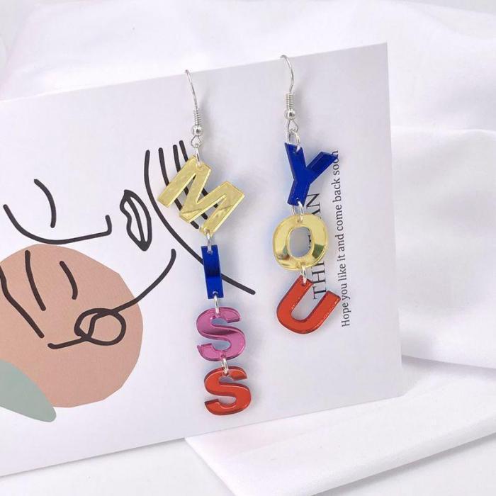 かわいい 文字 ピアス レディース 両耳用 Miss You Yes Love You 送料無料 Tb843 リブリー 通販 Yahoo ショッピング