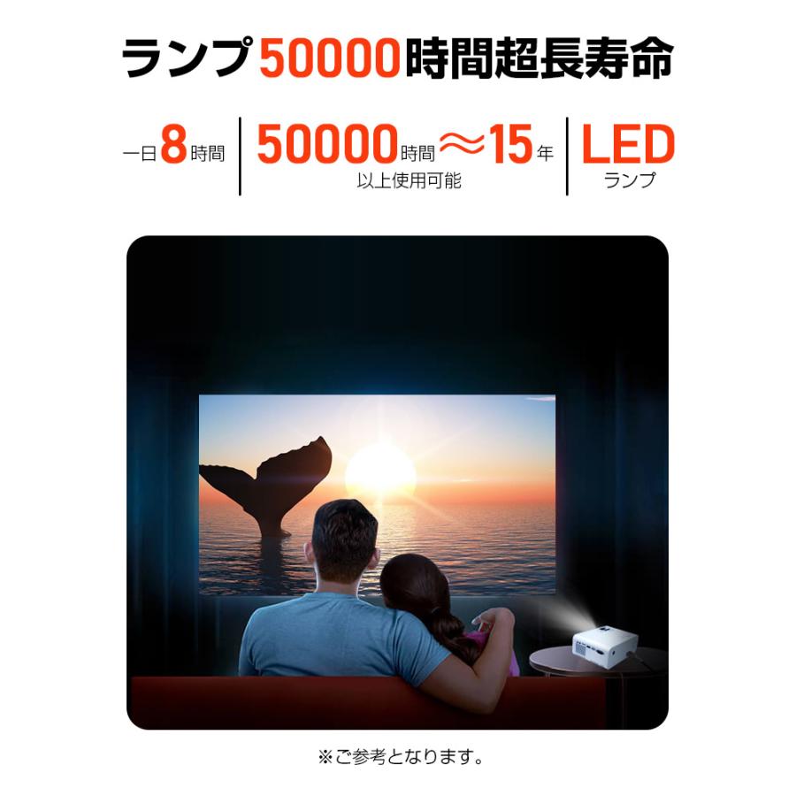 20%OFFで8784円 プロジェクター 小型 家庭用 WiFi対応 高画質 5000 