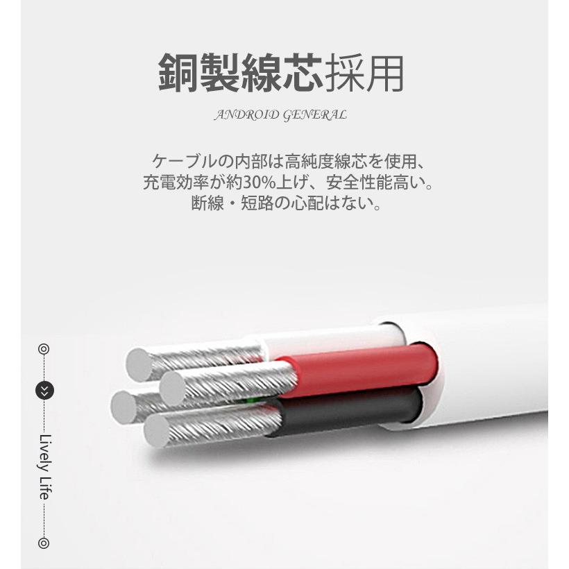LivelyLife マイクロ USB 充電ケーブル 2A Android ケーブル LivelyLife マイクロ USB 充電ケーブル 2A Android ケーブル