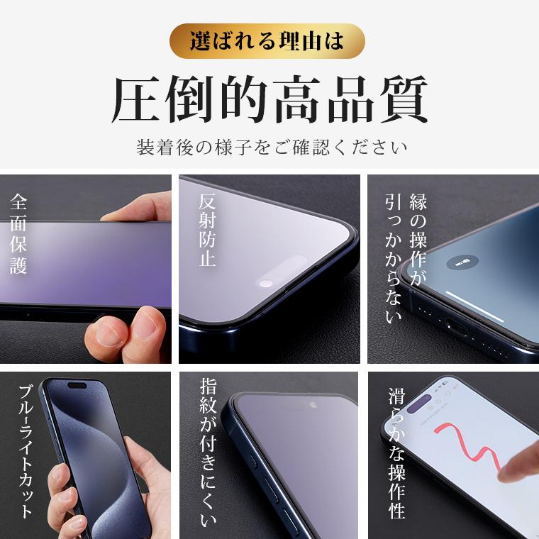 10%OFF サラサラ 2枚入り iPhone17 保護フィルム ブルーライトカット iPhone 17 Pro Max ガラスフィルム 覗き見防止 フィルム iPhone 17E16E 15 16 14 13 Pro SE | LivelyLife | 04