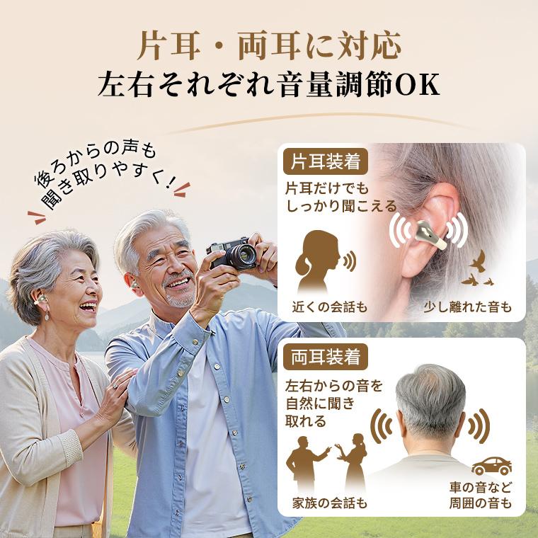 2026最新版 集音器 イヤーカフ型 耳を塞がない ハウリング抑制 5段階