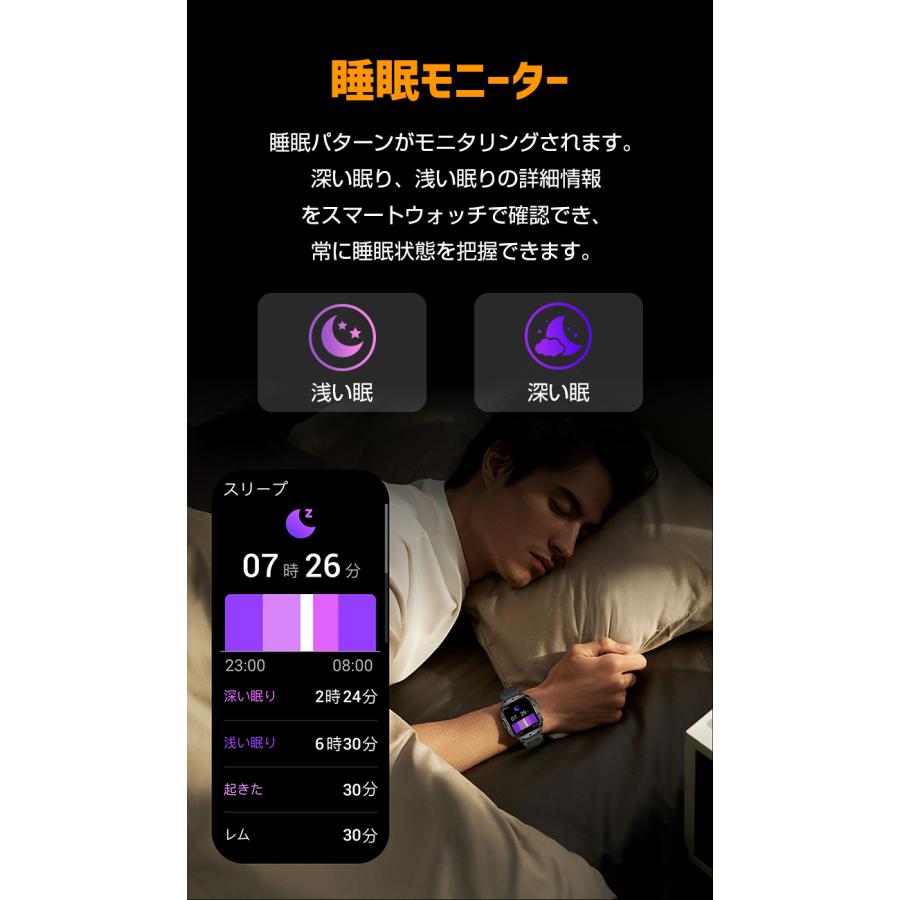 8%OFFで3478円 スマートウォッチ 軍用規格 健康管理 Bluetooth 8%OFFで3478円 スマートウォッチ 軍用規格 健康管理 Bluetooth