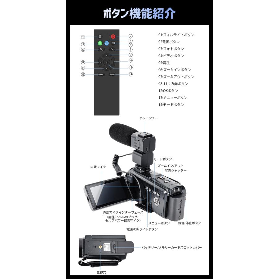 母の日30%OFFクーポン/ ビデオカメラ 4K 4800万画素 18倍ズーム 母の日30%OFFクーポン/ ビデオカメラ 4K 4800万画素 18倍ズーム