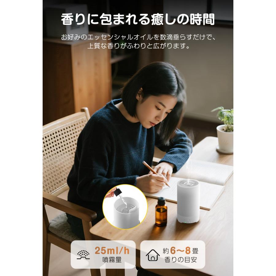 ＼クーポンで1914円／ アロマディフューザー 加湿器 超音波式 静音 小型 アロマ対応 36H連続使用 空焚き防止 2モード 7色ライト 次亜塩素酸水対応除菌 寝室 卓上 |  | 10