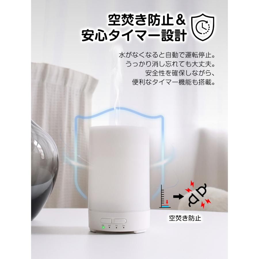 ＼クーポンで1914円／ アロマディフューザー 加湿器 超音波式 静音 小型 アロマ対応 36H連続使用 空焚き防止 2モード 7色ライト 次亜塩素酸水対応除菌 寝室 卓上 |  | 12