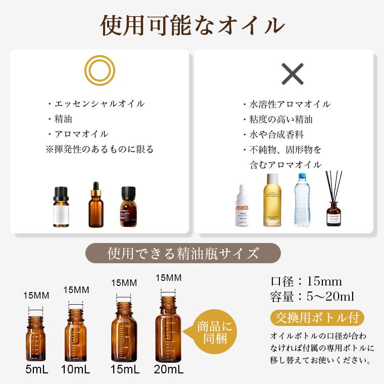 専用オイル追加 アロマディフューザー 水なし コードレス 車 30時間使用可能 噴霧式 ディフューザー アロマ 充電式静音 ネブライザー 3段階調整 漏れ防止 ギフト |  | 17