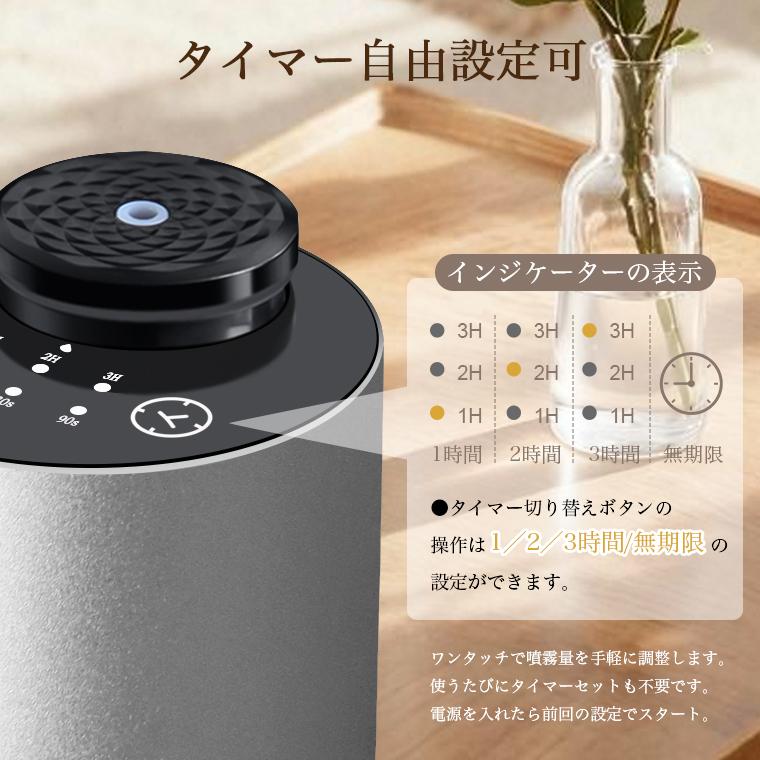 専用オイル追加 アロマディフューザー 水なし コードレス 車 30時間使用可能 噴霧式 ディフューザー アロマ 充電式静音 ネブライザー 3段階調整 漏れ防止 ギフト |  | 12