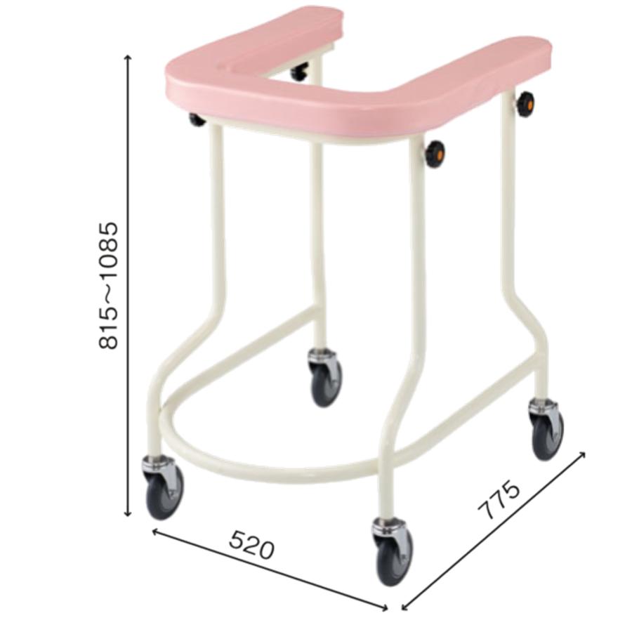アルコー アルコー9型 ピンク 100463 歩行車 歩行器 屋内 室内 病院