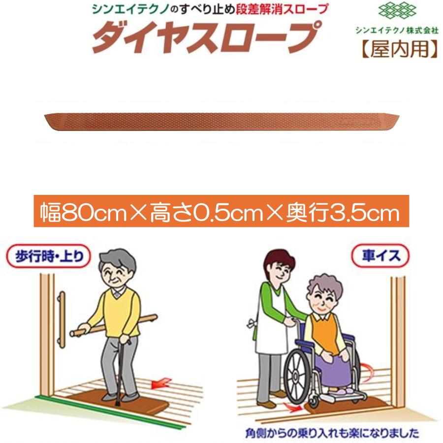 看護・介護用品 【送料無料】シンエイテクノ ダイヤスロープ(段差解消