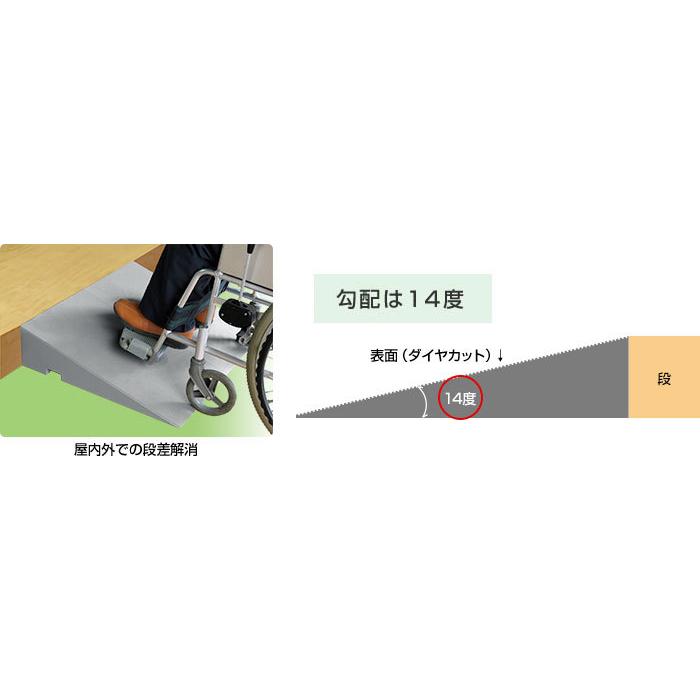 シンエイテクノ 段差解消スロープ ダイヤスロープ FRP 屋外用 DSF70-95