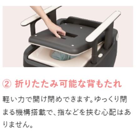 ポータブルトイレ ラップポン・オーブ 普通便座 バケツタイプ 家具調