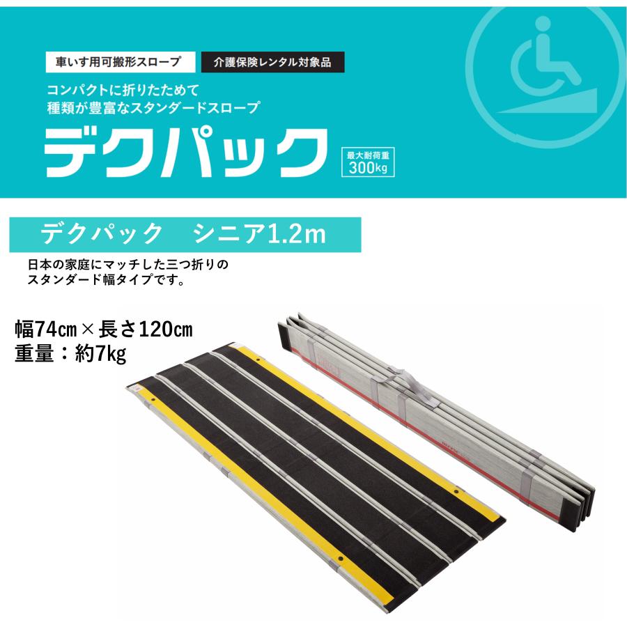 携帯型スロープ デクパック シニア 120cm