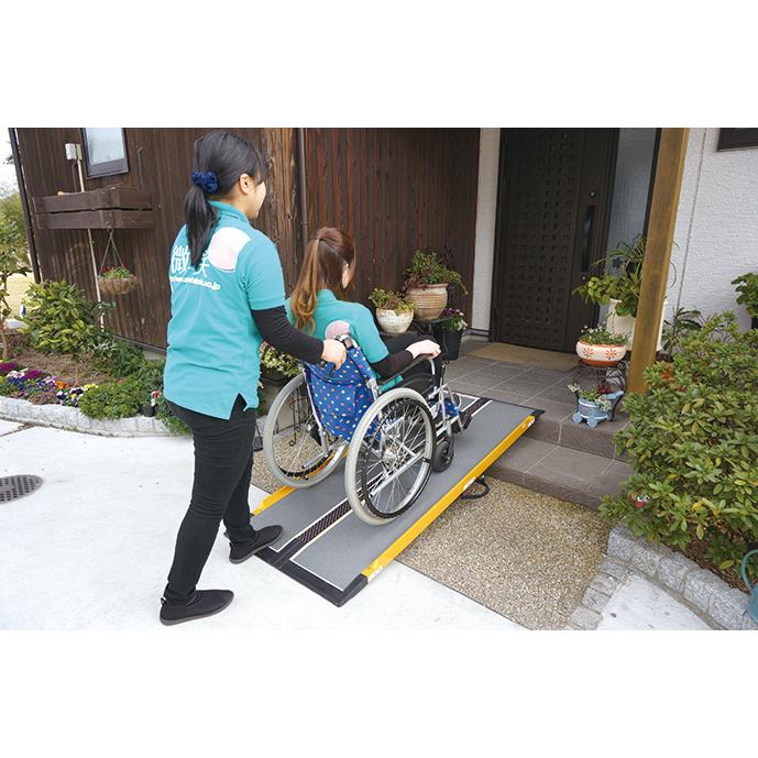 スロープ 車いす用スロープ 段ない・ス68 2000 628-170 段差解消