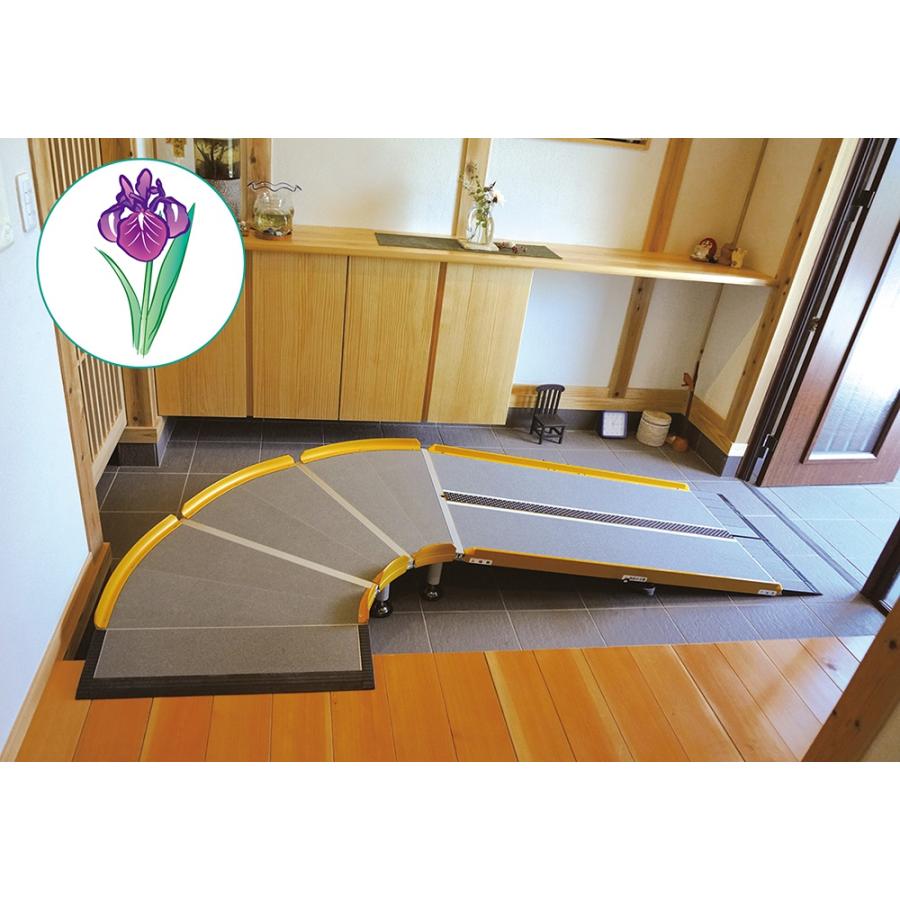 スロープ 車いす用スロープ LスロープFK 1000 長さ100cm 643-210 微笑