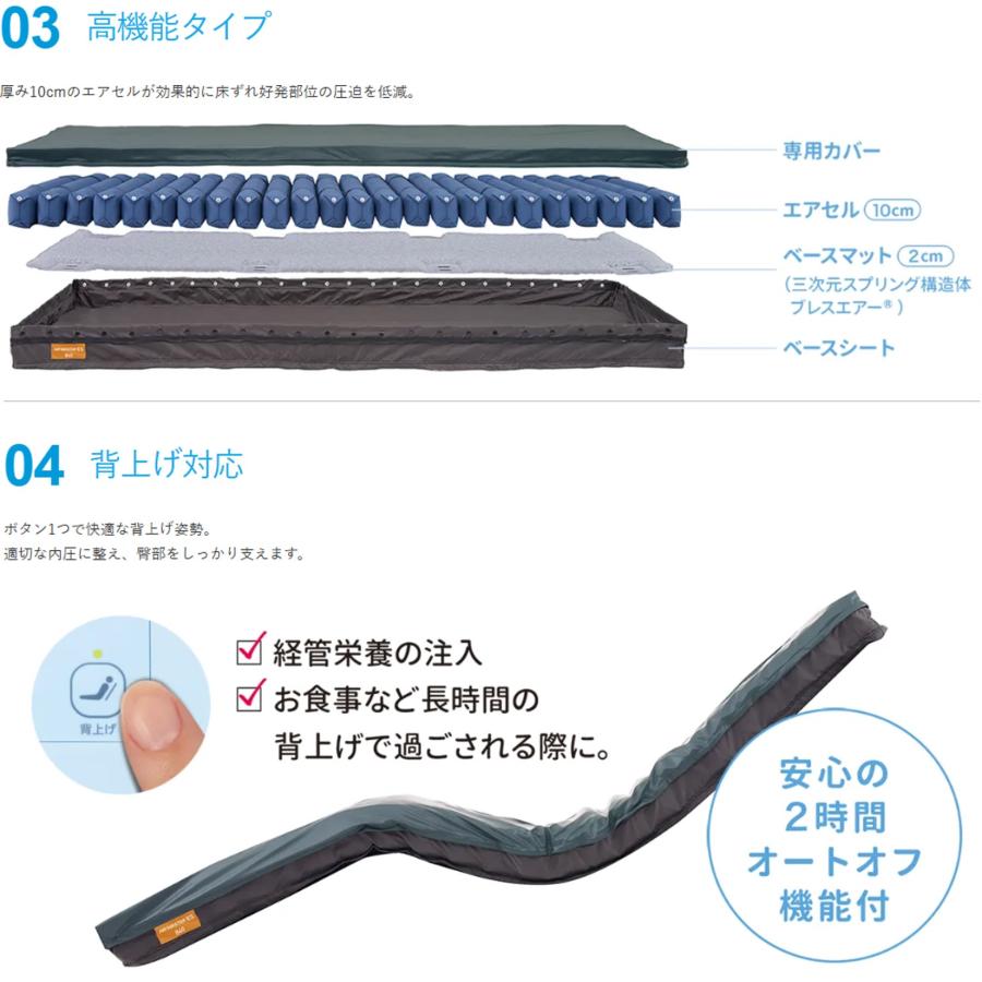 床ずれ防止 エアマットレス 褥瘡 看護 介護ケア CR-790 エアマスター ES 840 ケープの画像
