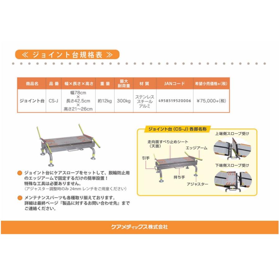 ケアメディックス スロープ 車いす用スロープ ケアスロープJ CSJ ケアメディックス スロープ 車いす用スロープ ケアスロープJ CSJ
